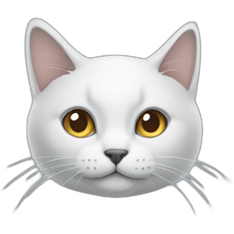 white-cat-grey-mark-on-head emoji