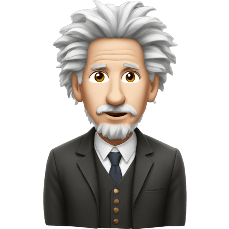 Messi with Einstein hair emoji