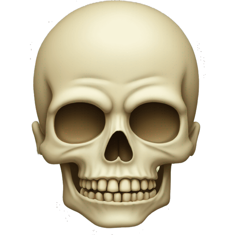 Half headed skull.  emoji