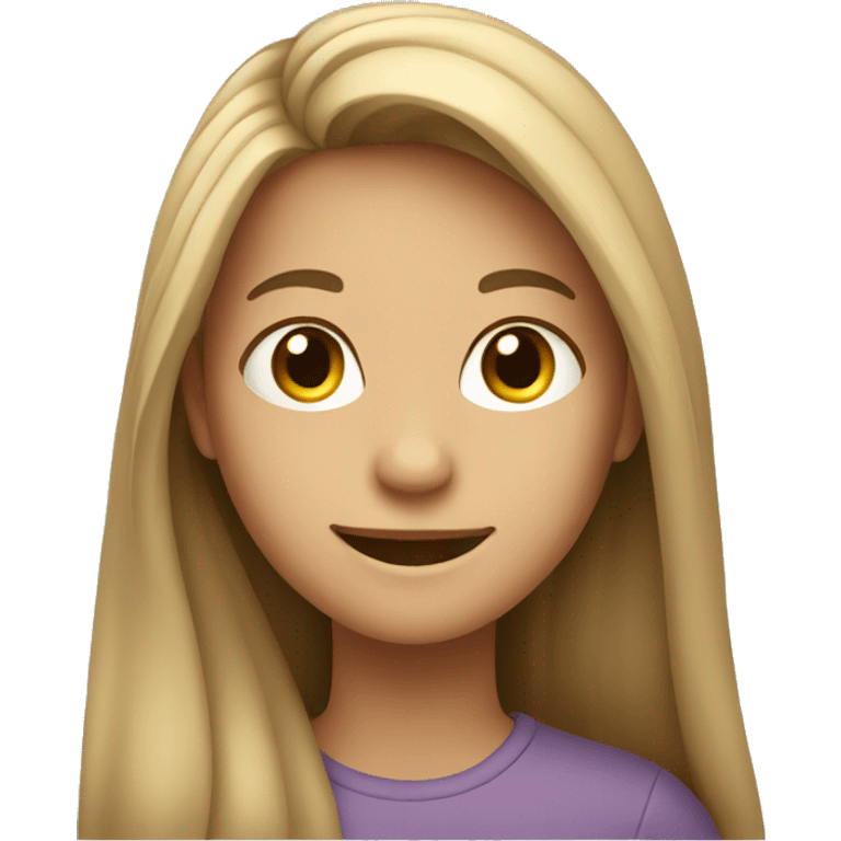 smiling girl with long hair emoji