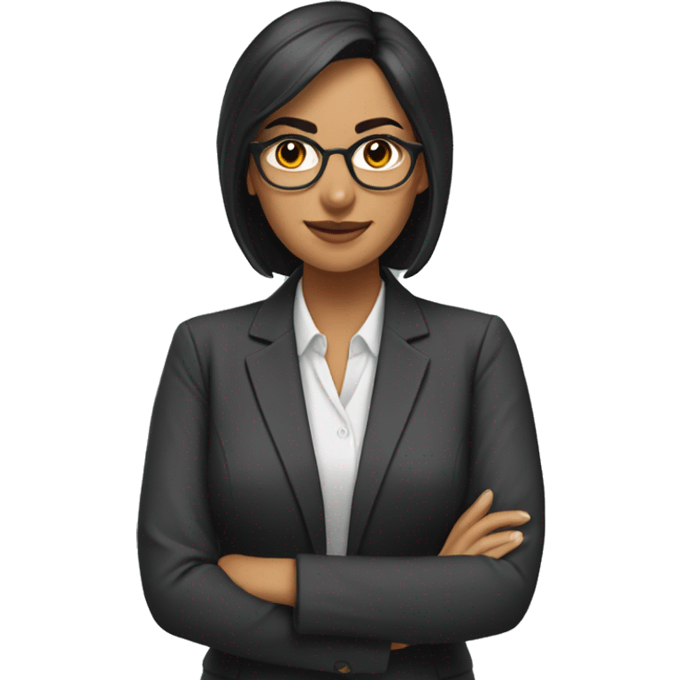 profesora morena pensando emoji