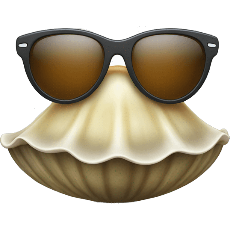 Clam with sunglasses emoji