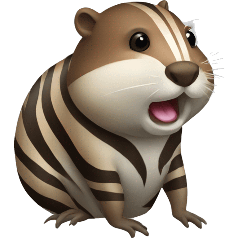 beaver as zebra emoji