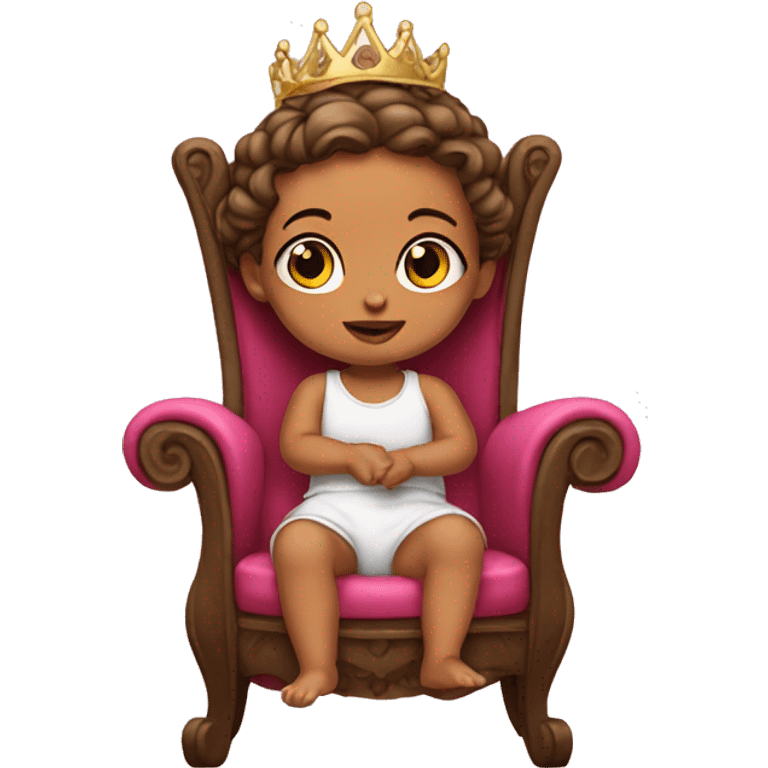 A baby girl sitting on her throne  emoji