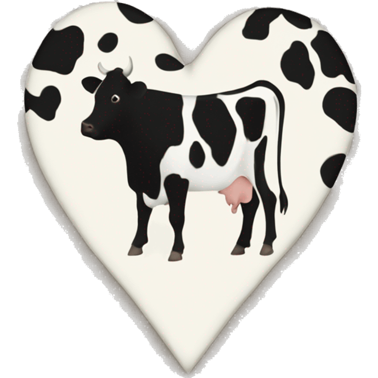 Cow print heart emoji