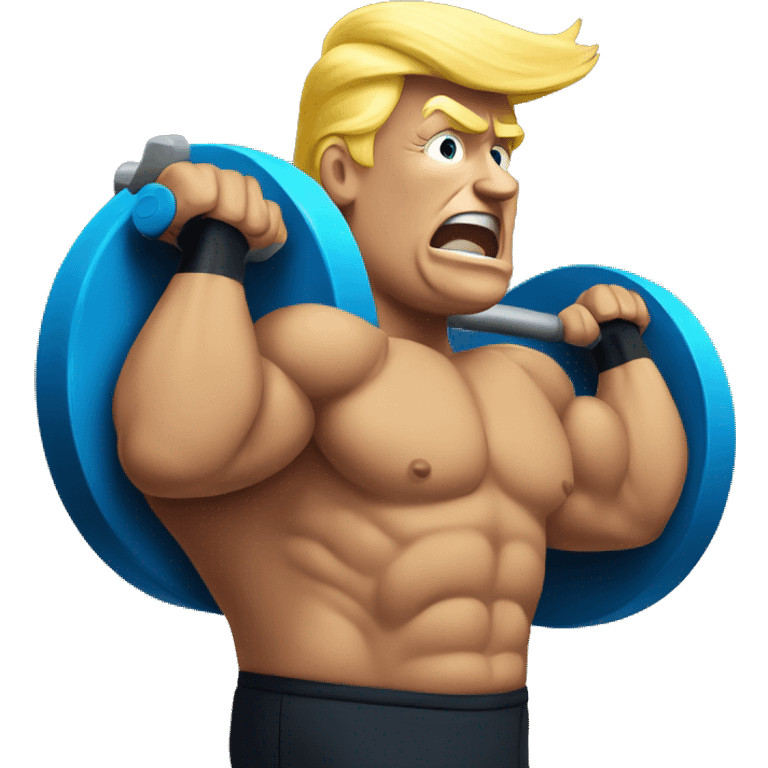 Donald trump lifting weights  emoji