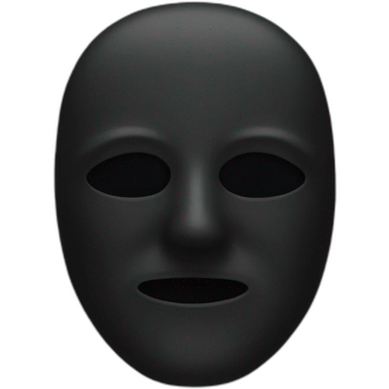 black mask emoji