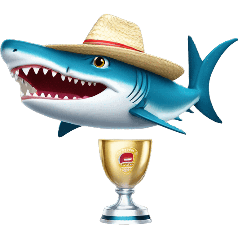 Tiburón con sombrero de copa emoji