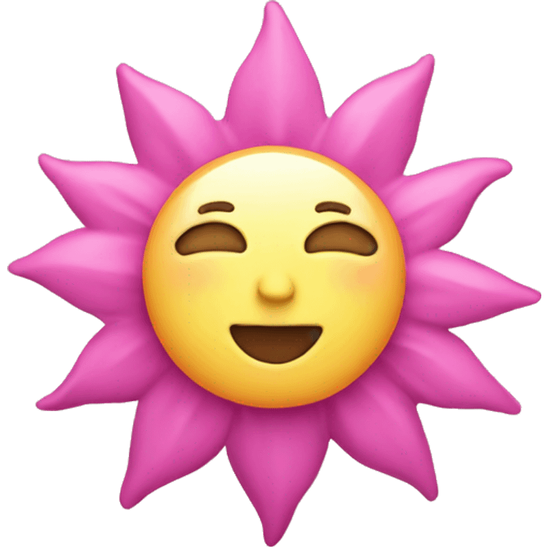 Pink sun emoji