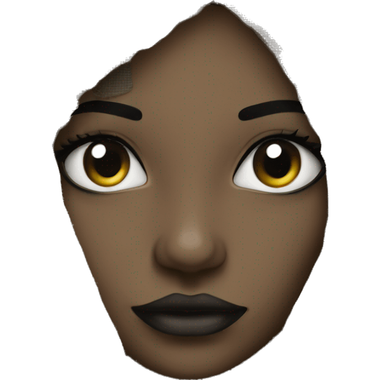 Femme noir voilé avec piercing au nez emoji