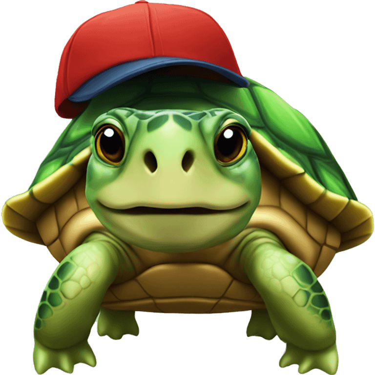 Turtle with a cap upside down emoji