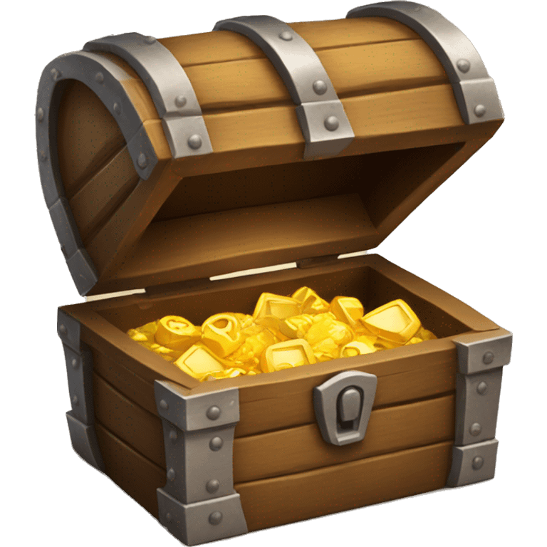 treasure chest opened with brightness in it emoji