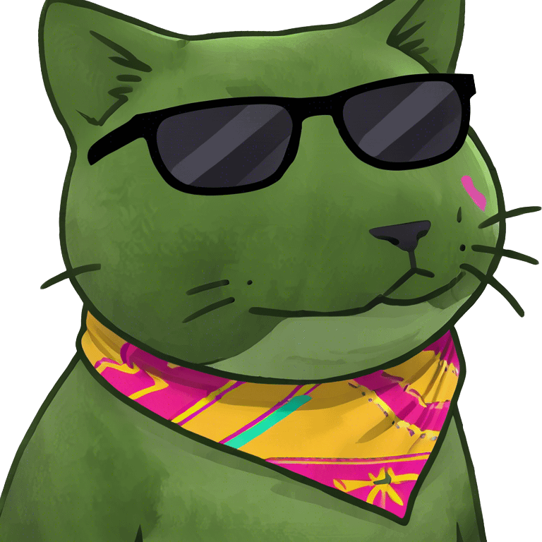 Cat with sunglasses emoji