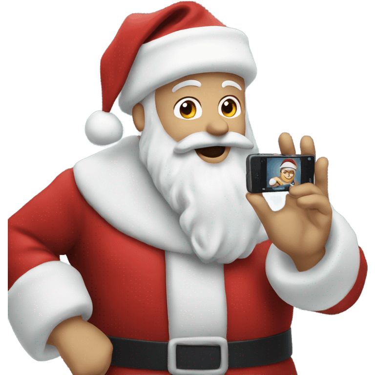 Santa with AR emoji