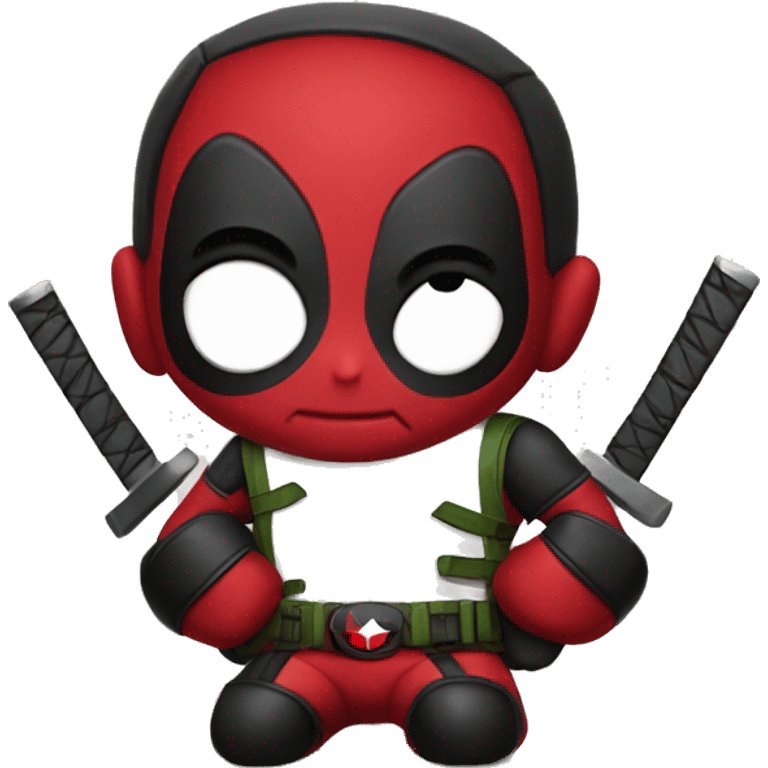 Cute deadpool character  emoji