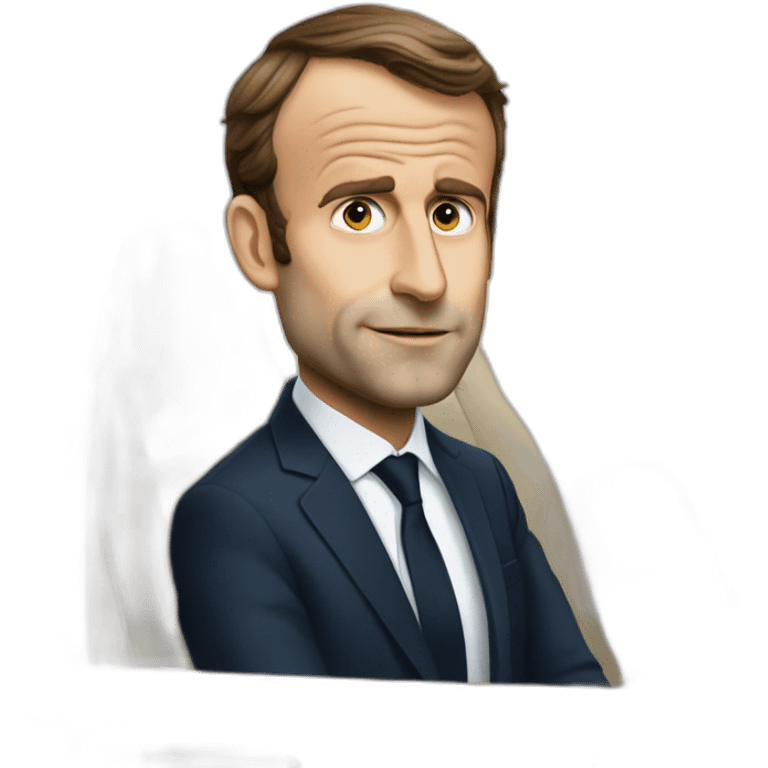 Macron qui a une voiture dans le nez emoji