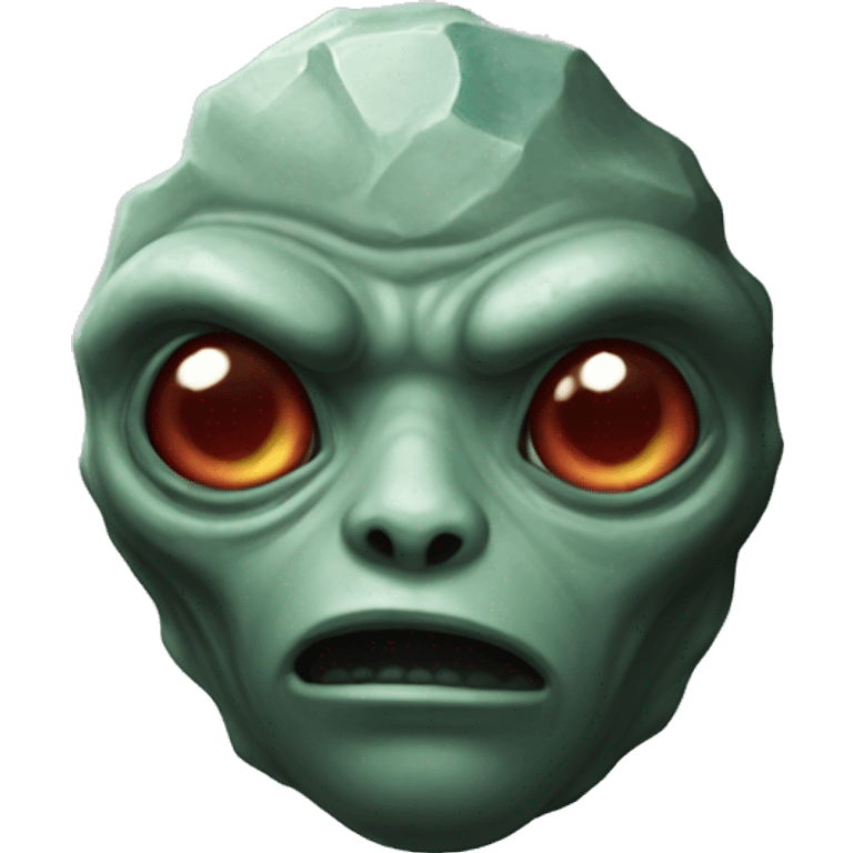 Alien stone emoji