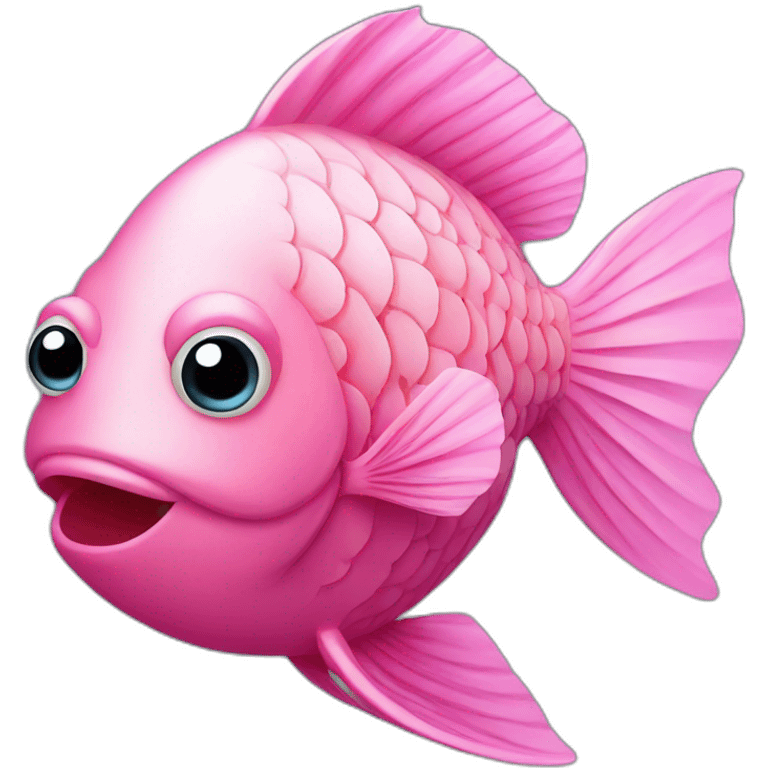 Pink fish emoji