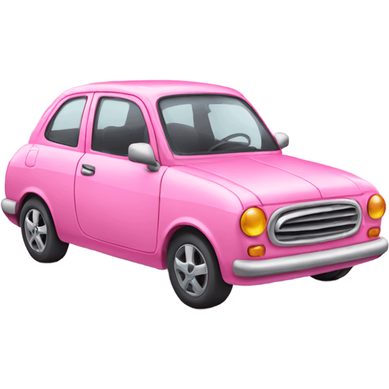 Cute pink car emoji