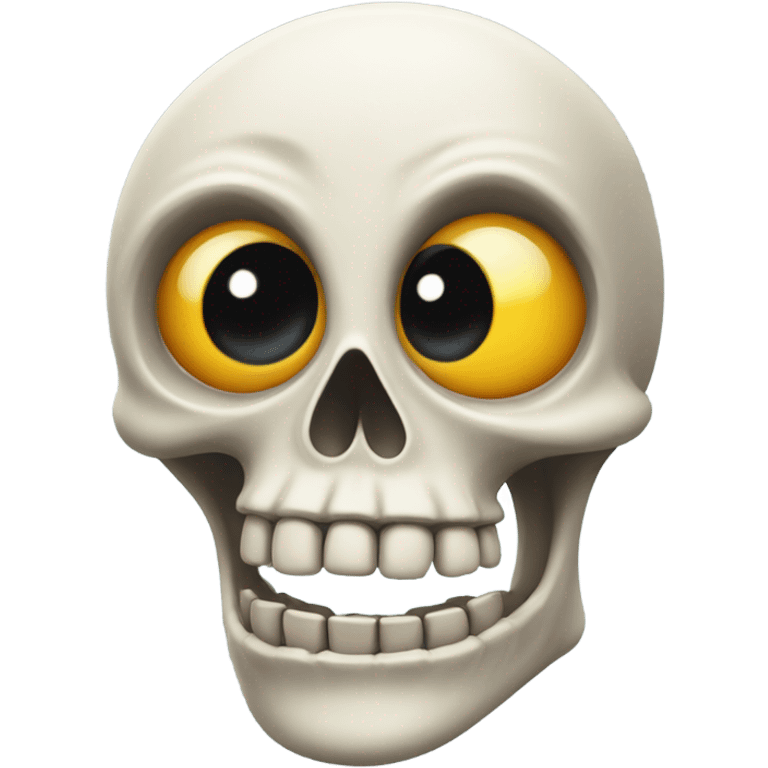 Skeleton head shocked emoji