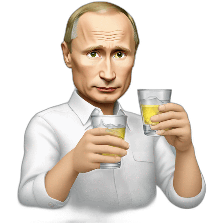 Vladimir Putin drinks vodka emoji