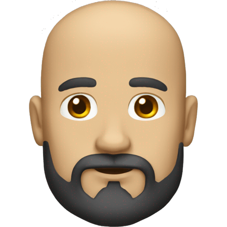 Crown Bald head doctor tan skin crown black beard emoji