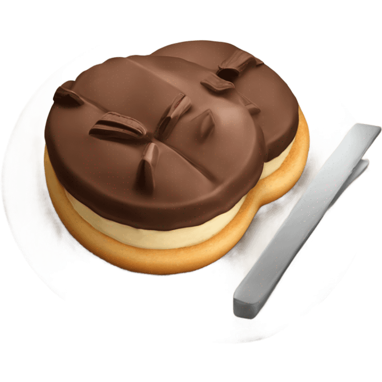 PÂTISSERIE Un Pain feuilleté fourré avec deux barres de chocolat  emoji