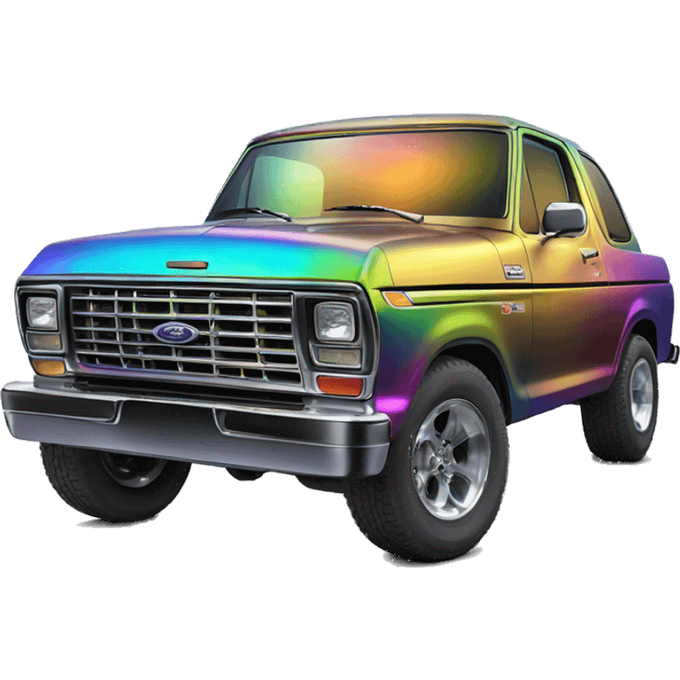 Holographic oil slick rainbow oilslick ford car emoji