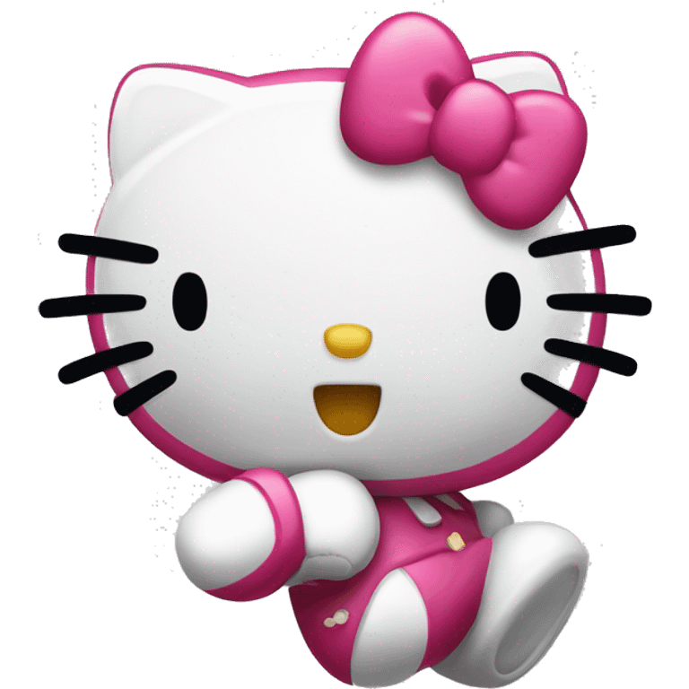 Hello kitty punching  emoji