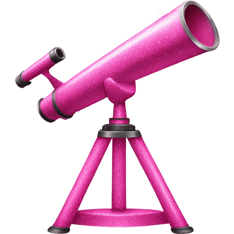 Pink telescope with glitter  emoji