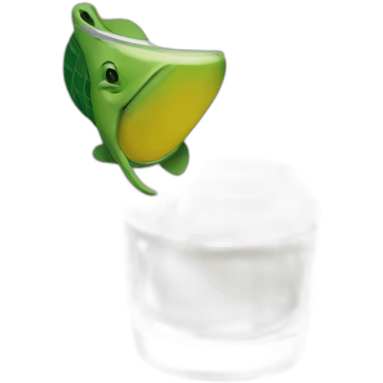 Drinking and using lacoste emoji