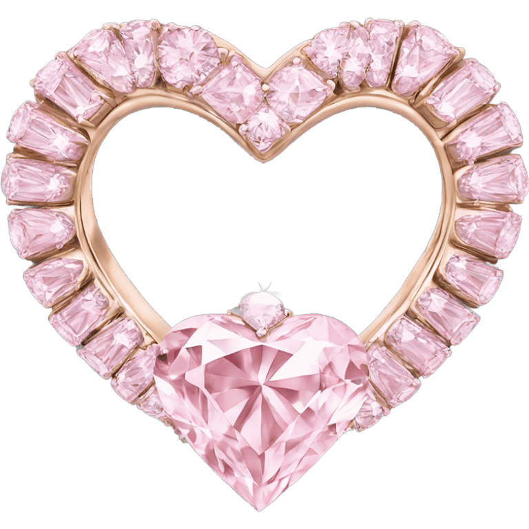 pink diamond heart ring emoji