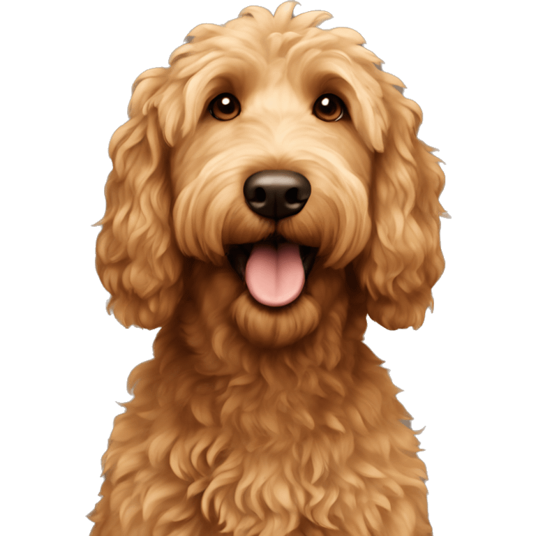 Brown golden doodle emoji