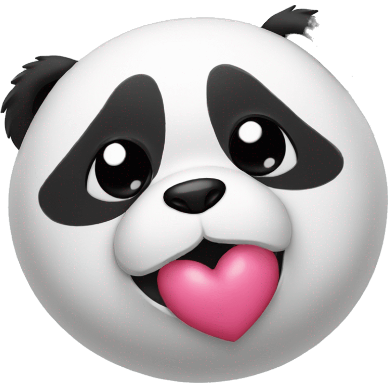 Panda kissing emoji