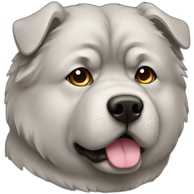 very sad graycolor chowchow emoji