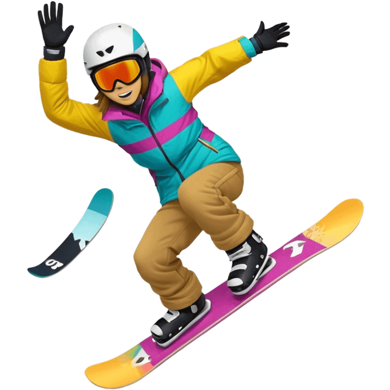 Jumping snowboarder  emoji