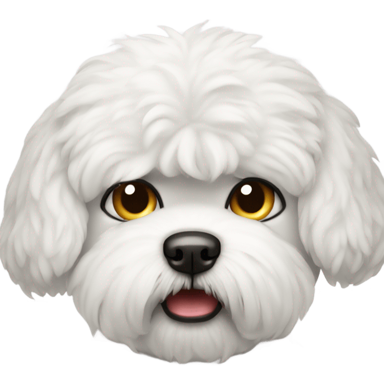 angry looking bichon face emoji