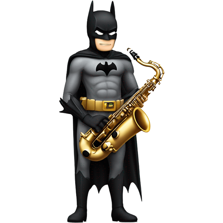 Batman playing a saxophone  emoji