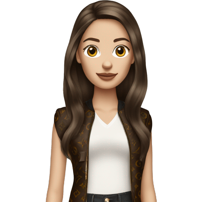 Louis Vuitton white brunette tall emoji