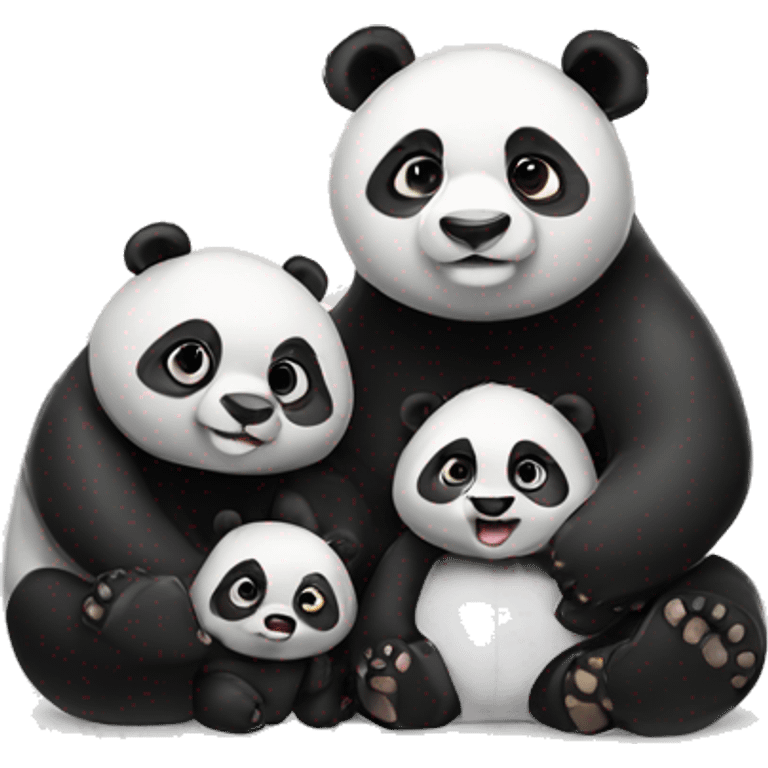 Panda family emoji