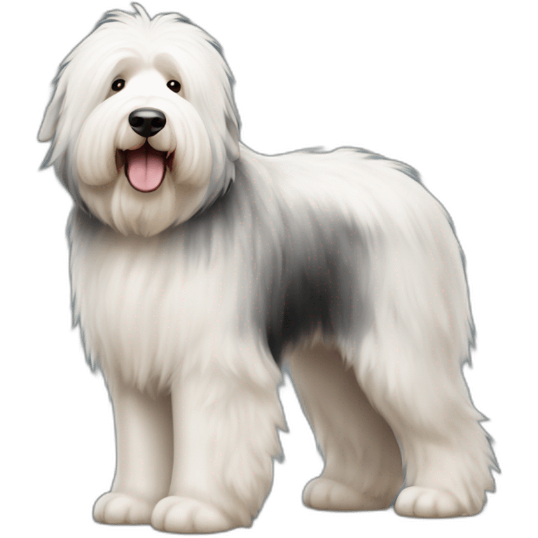 Dog old english sheepdog full-height emoji