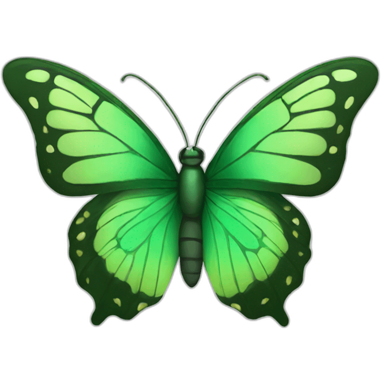 Butterfly with green wings emoji