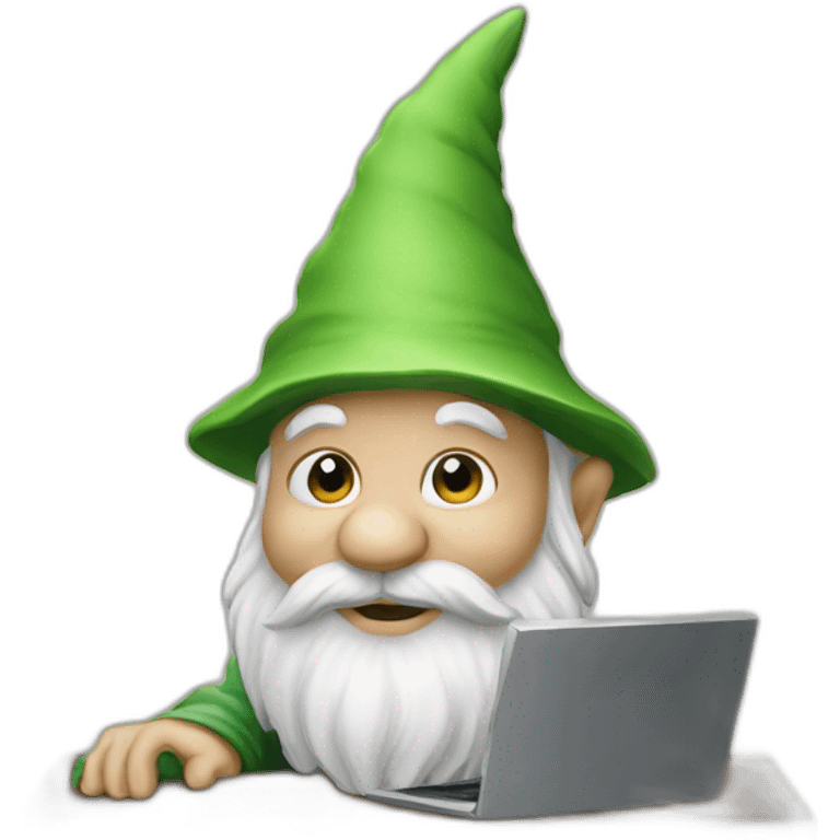 gnome with computer emoji