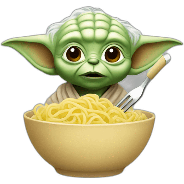 Yoda eat pasta emoji