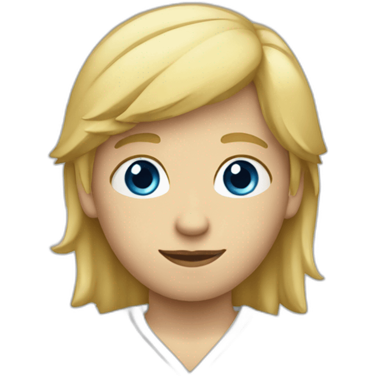 Garçon blond au yeux bleu emoji