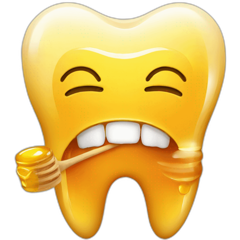 Tooth with honey emoji