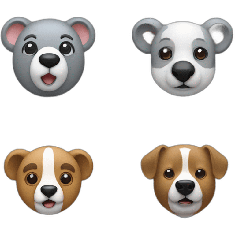 Koala, polar bear, dalmate, beagle emoji