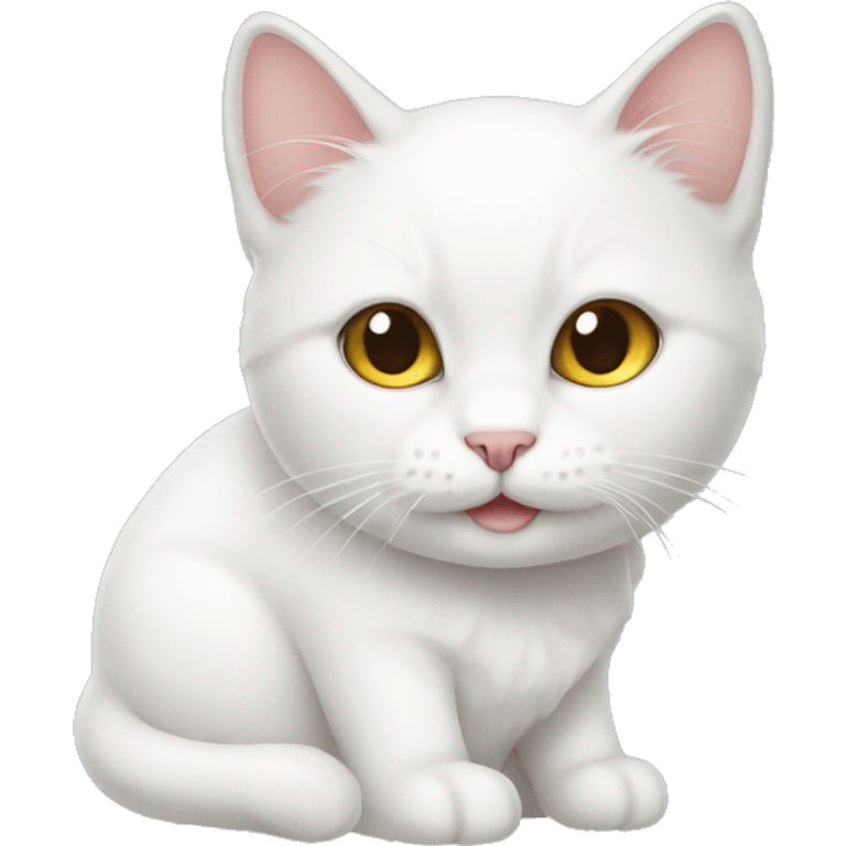 White cute cat emoji