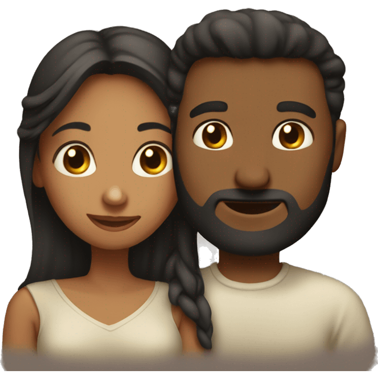 Woman and his husband love  emoji