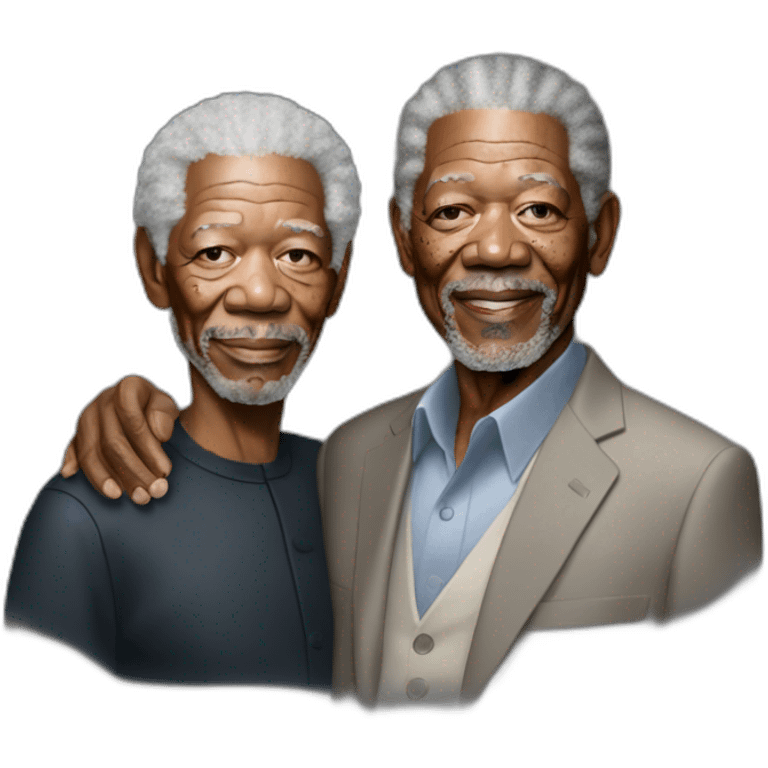 Morgan Freeman holding George Floyd emoji